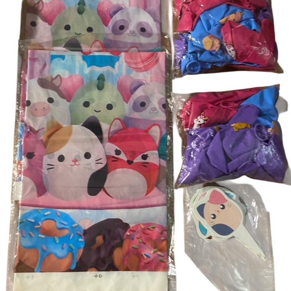 Squashmallow theme birthday Party Set..new